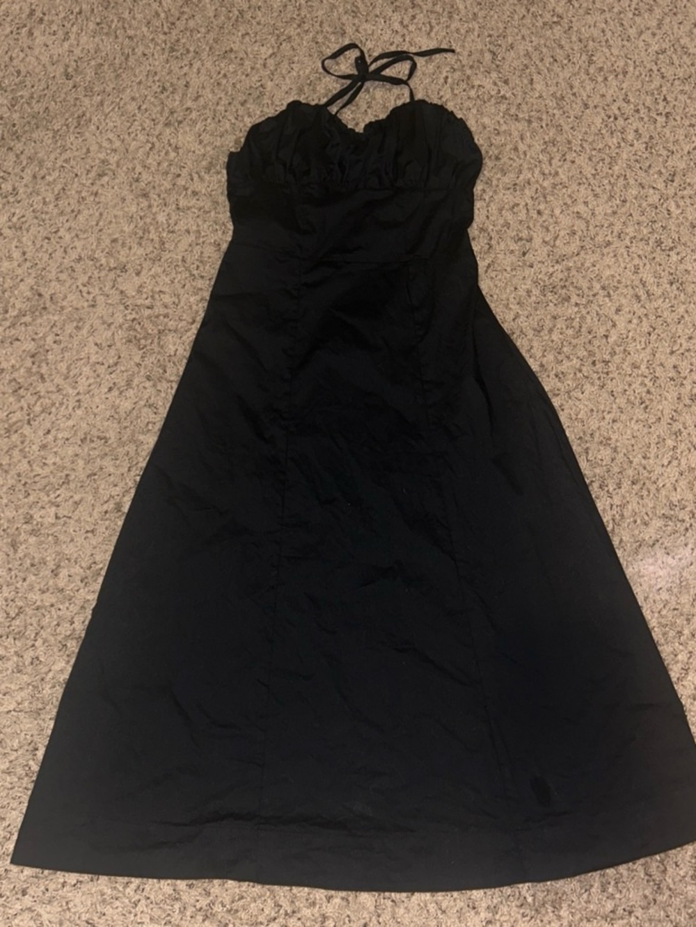 wild fable Black Strapless A-Line Dress
